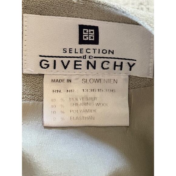 Givenchy Selection de Givenchy Wool Blend Sheath Dress 16W Beige Vintage - Picture 5 of 7